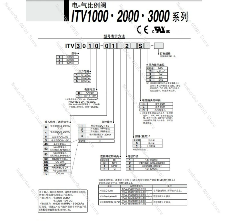 Электрический пропорциональный клапан ITV1030-012N ITV2050-312L ITV2050-312N, прецизионный регулятор давления воздуха (art.: 3920d82fa37f7) - 3920d82fa37f7