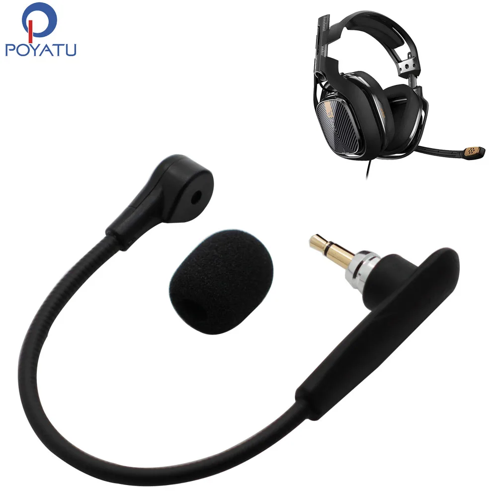 

POYATU A40 Microphone for Logitech Astro A40 / A40 TR Gaming Headset Replacement Boom Mic for PS5 PS4 Xbox PC