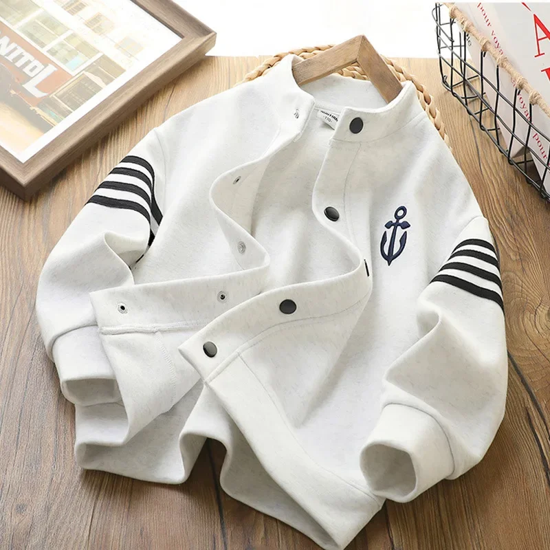 Детская модная универсальная куртка 2024 осенняя бейсбольная форма топ в