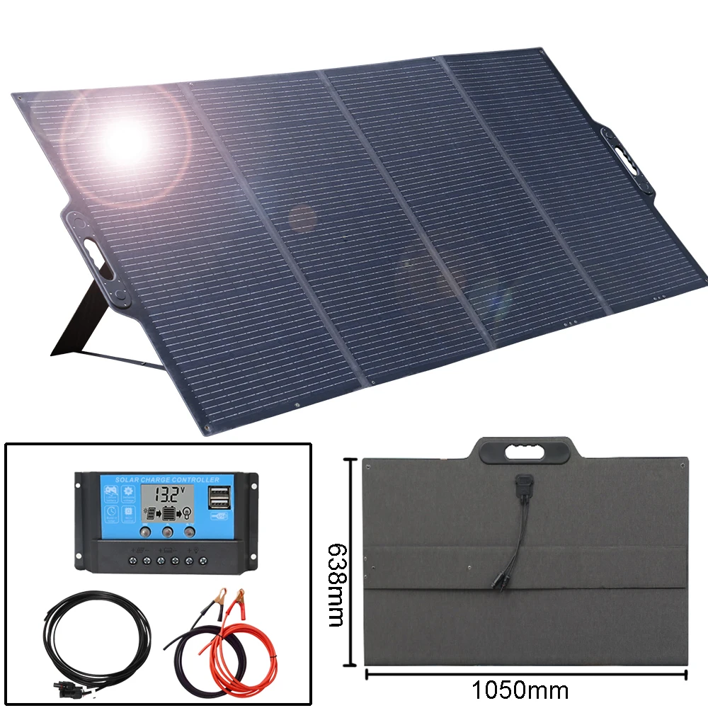 Складная портативная солнечная панель ETFE, 400 Вт, 300 Вт, 250 Вт, 80 Вт, 12v, зарядное устройство, комплект для электростанции, генератора, автомобиля, RV, кемпера