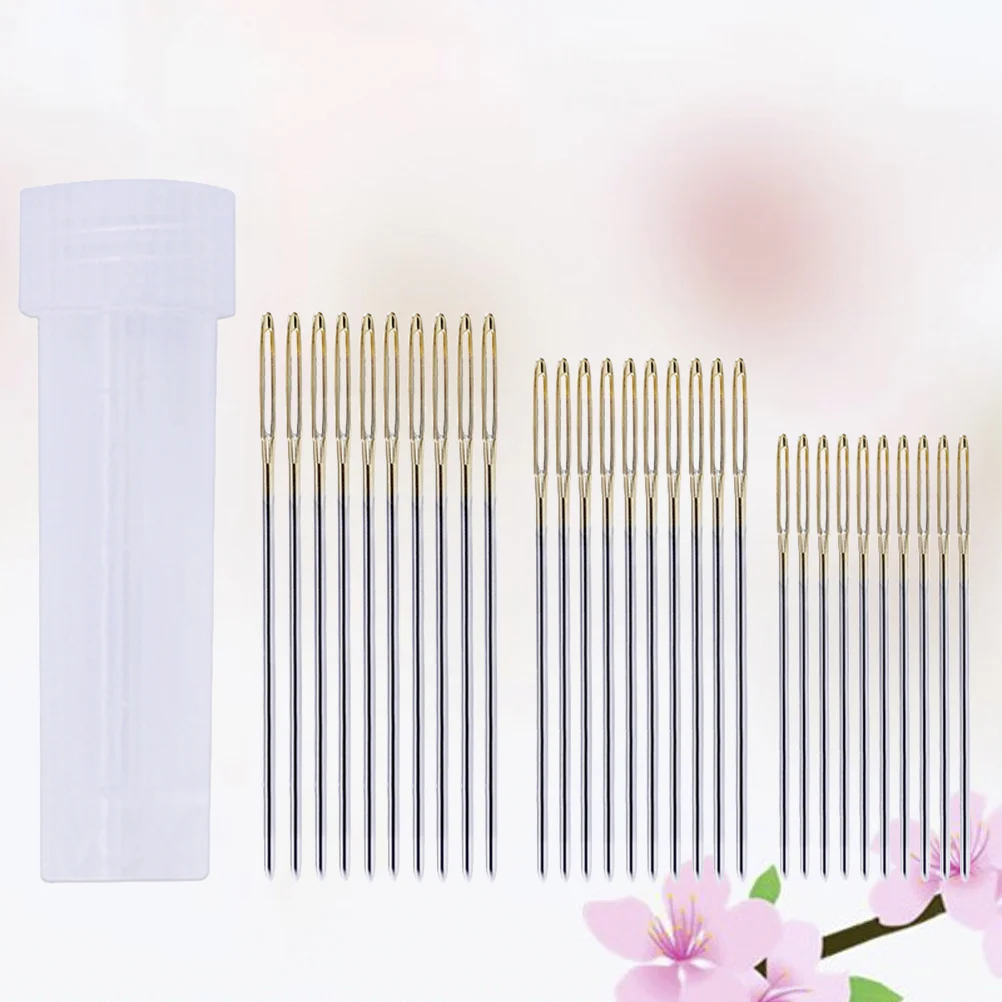 30 шт. иглы из углеродистой стали с большими отверстиями спицы для