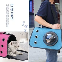 pet bag foldable and breathable cat bag travel portable messenger hand held pet bag space capsule one shoulder cat bag