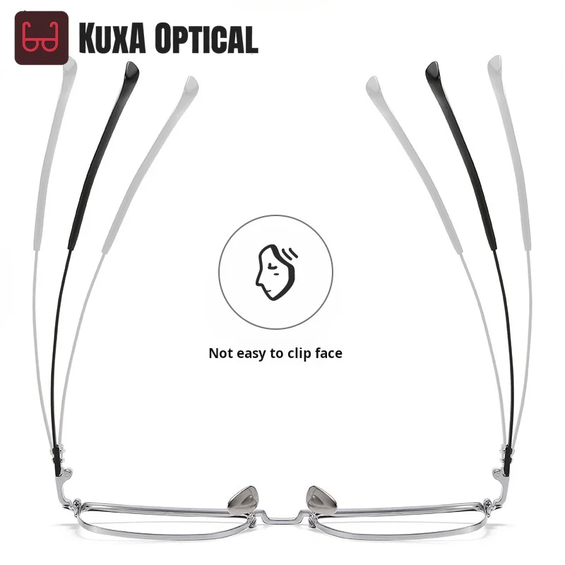Фото Новые мужские оптические мультифокальные очки XUKA для коррекции близорукости, ретро-дизайн, ультралегкие, модель 20363, прогрессивные очки для чтения №4
