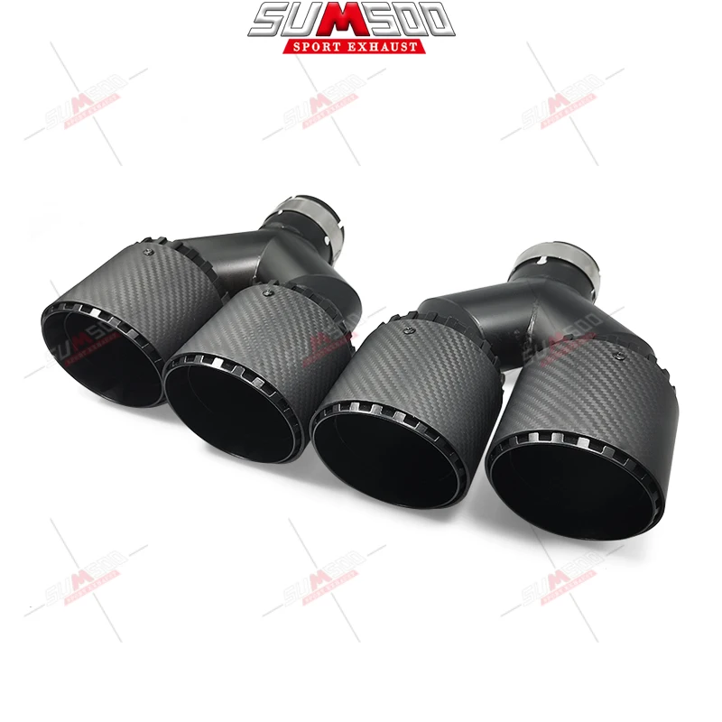 

1pair new Y-type modification suitable for Volkswagen Golf carbon fiber tail throat bullet all matte black