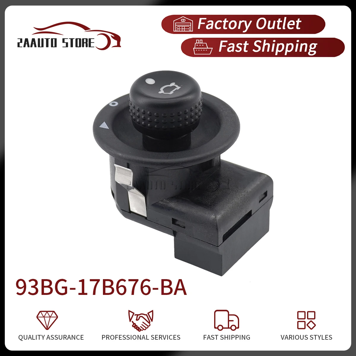 

For Ford Mondeo MK2 MK3 Fiesta 93BG-17B676-BA Car Rearview Rear Mirror Side Remote Control Switch Adjust 93BG17B676BB 4495427