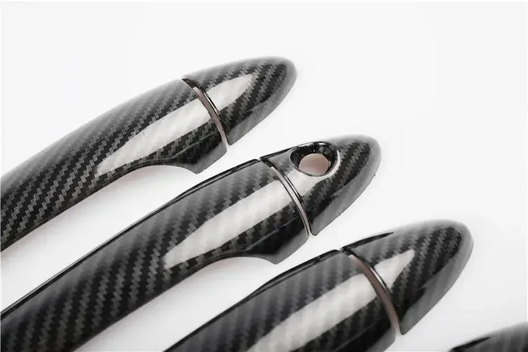 Хромированная накладка на дверную ручку автомобиля из углеродного волокна для Kia