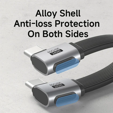 Кабель Hagibis USB C — USB C, короткий, 90-градусный, прямоугольный, Type-C, шнур для быстрой зарядки, L-образный для iPhone 17, переключатель для ноутбука Samsung