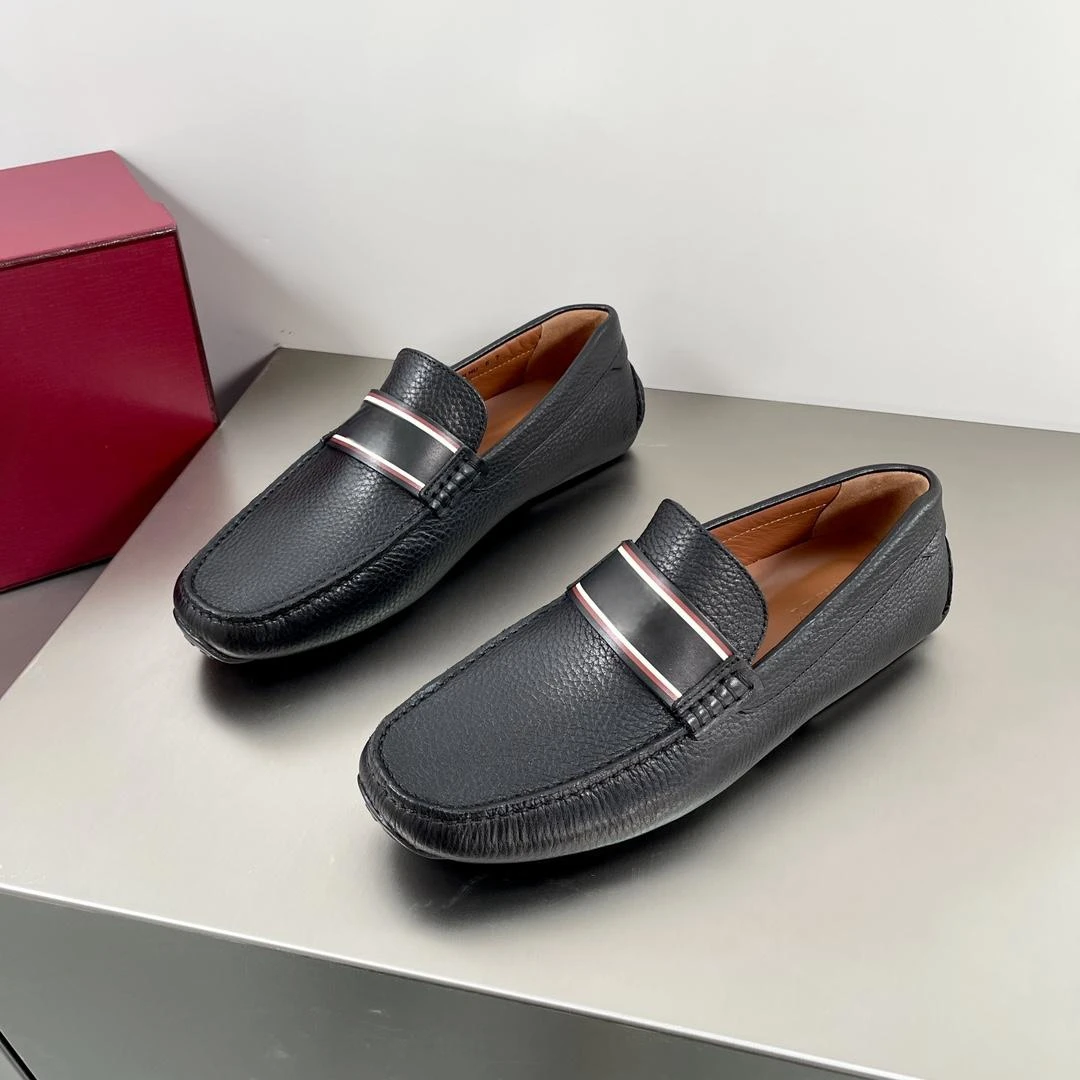 Туфли мужские в полоску модные лоферы деловой стиль повседневная обувь