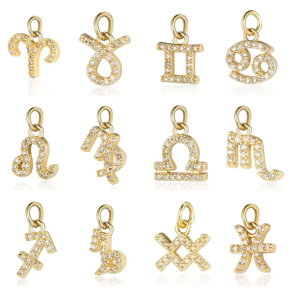 Подвеска из меди и циркония для изготовления браслетов знаков зодиака