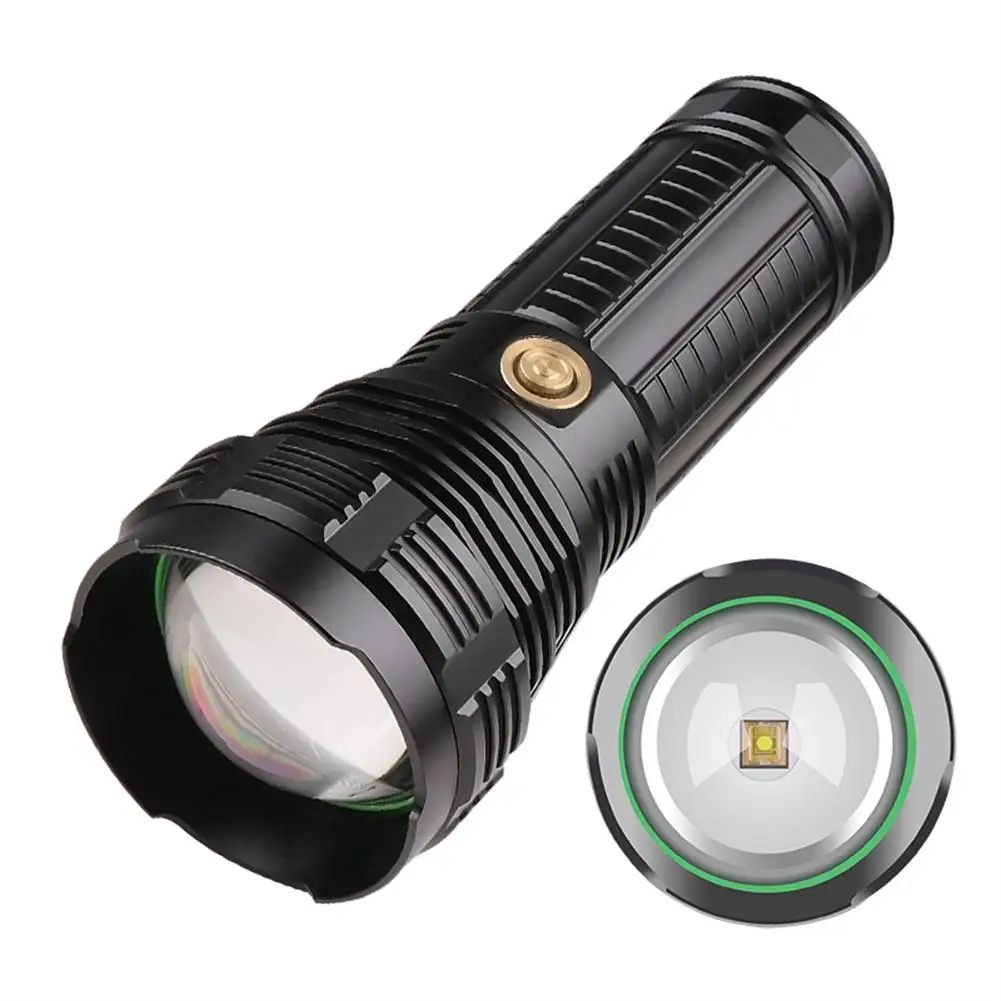 30w Mini Flashlight 5 Levels Telescopic Zoomable 2000m Long-range Usb Rechargeable Super Bright Lamp Hot Sale