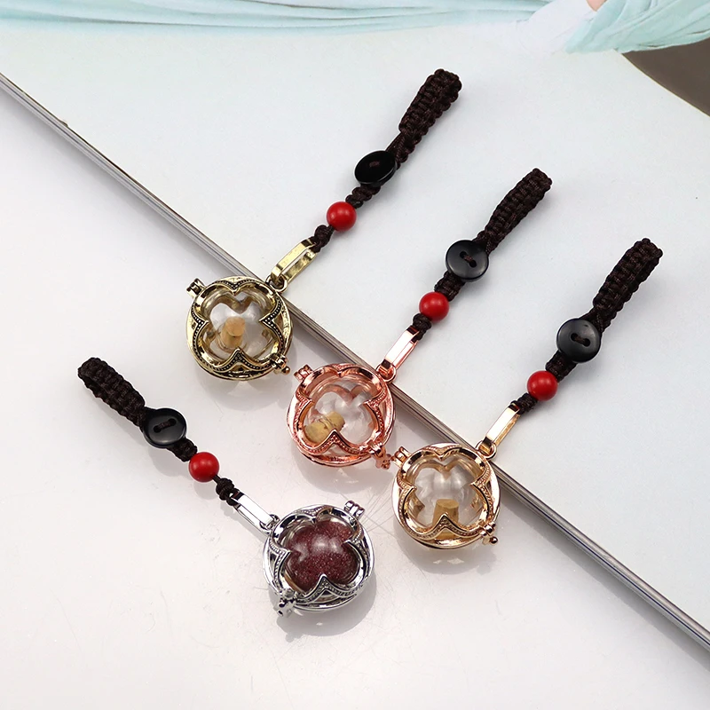 1PC Hollow Fillable leaf Locket Hair Locket Urn Keychain Ashes Locket Fillable Pendant Keychain Memorial Gift
