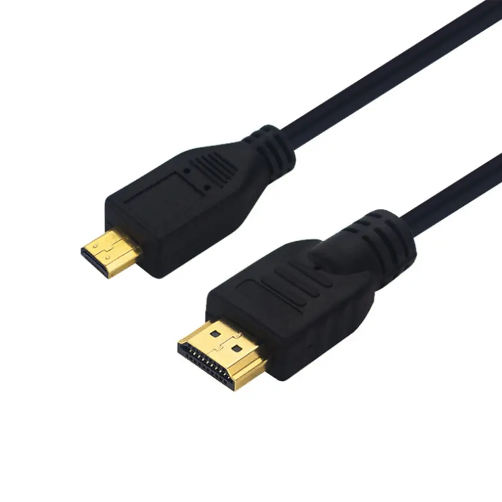 

Black Micro HDMI-compatible To HDMI-compatible Cable 1.5M 4K for Raspberry Pi 4 Model B Model B Micro