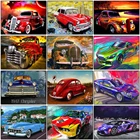 5D алмазная живопись, спортивный автомобиль, пейзаж, алмазная вышивка, картина стразы, мозаика, искусство, вышивка крестиком, автомобиль, алмазная живопись, набор