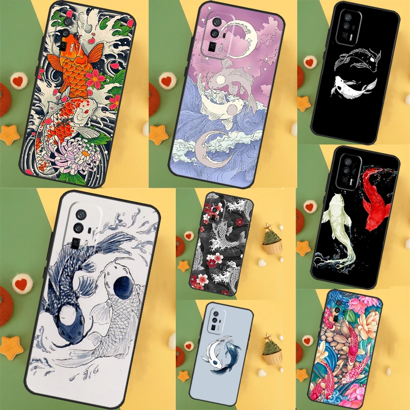 Чехол Ying Yang Koi Fish для POCO X3 X5 X6 F6 Pro M6 M5s F3 F5 Xiaomi 11T 12T 13T 14 Ultra 12 13 Lite чехол