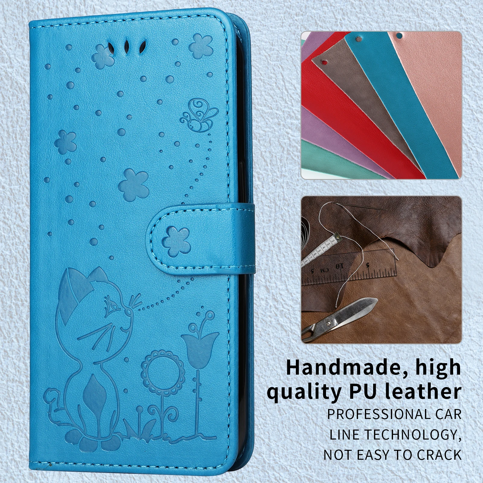 Фото Кожаный чехол-кошелек для Huawei Honor P Smart Z, Y90, Nova Y70 Plus, Y9, Y7, Y6, Y5 Prime, P9, P8, Play 60, 9T, 7, 30, Magic 7, 6, 5, 4 Pro, Lite №3
