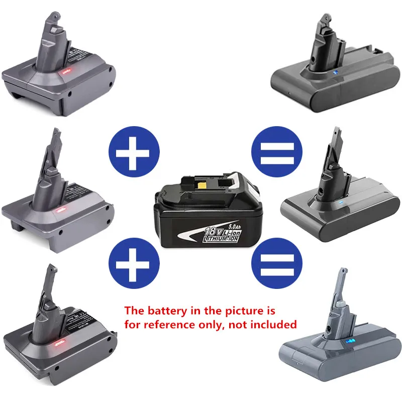 Адаптер для литиевой батареи Makita 18 В BL1830 BL1840 BL1850 преобразователь пылесоса Dyson DC62 V6