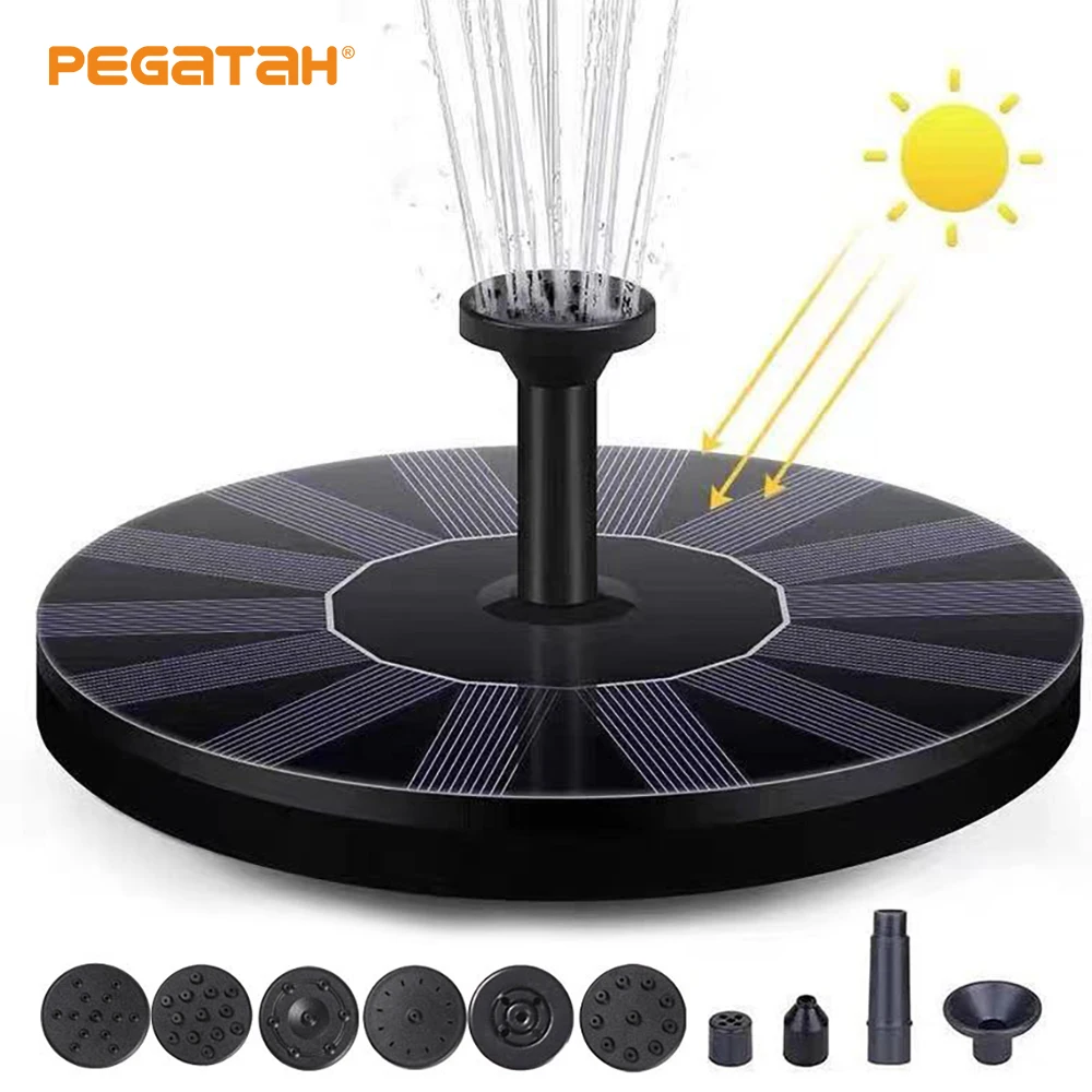 

Water Fountain Pool Pond Mini Solar Submersible Waterfall Floating Solar Panel Water Fountain Pump For Outdoor Garden Decoration