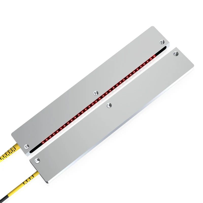 

120MM Small Array Fiber Optic Sensor Sensing Width 6mm Area Banner Through Beam Fiber Amplifier Sensor with Mounting Holes