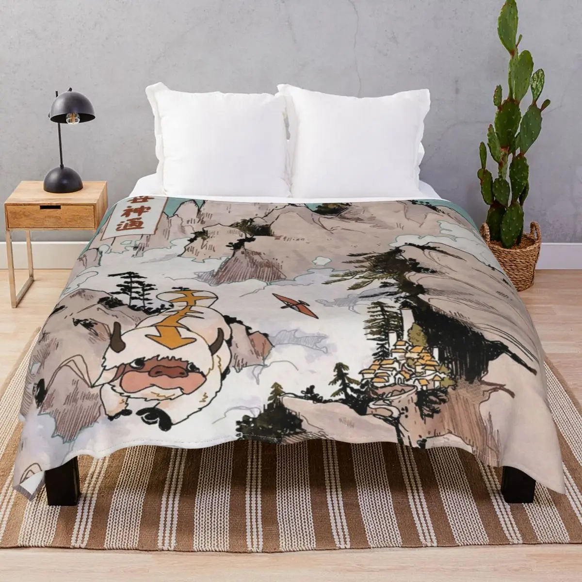 Avatar The Last Airbender Appa Blankets Fleece Winter Warm Unisex Throw Blanket for Bed Home Couch Travel Cinema