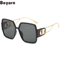 boyarn new box sunglasses steampunk personality walk show large frame glasses versatile fashion d shaped sunglasses women