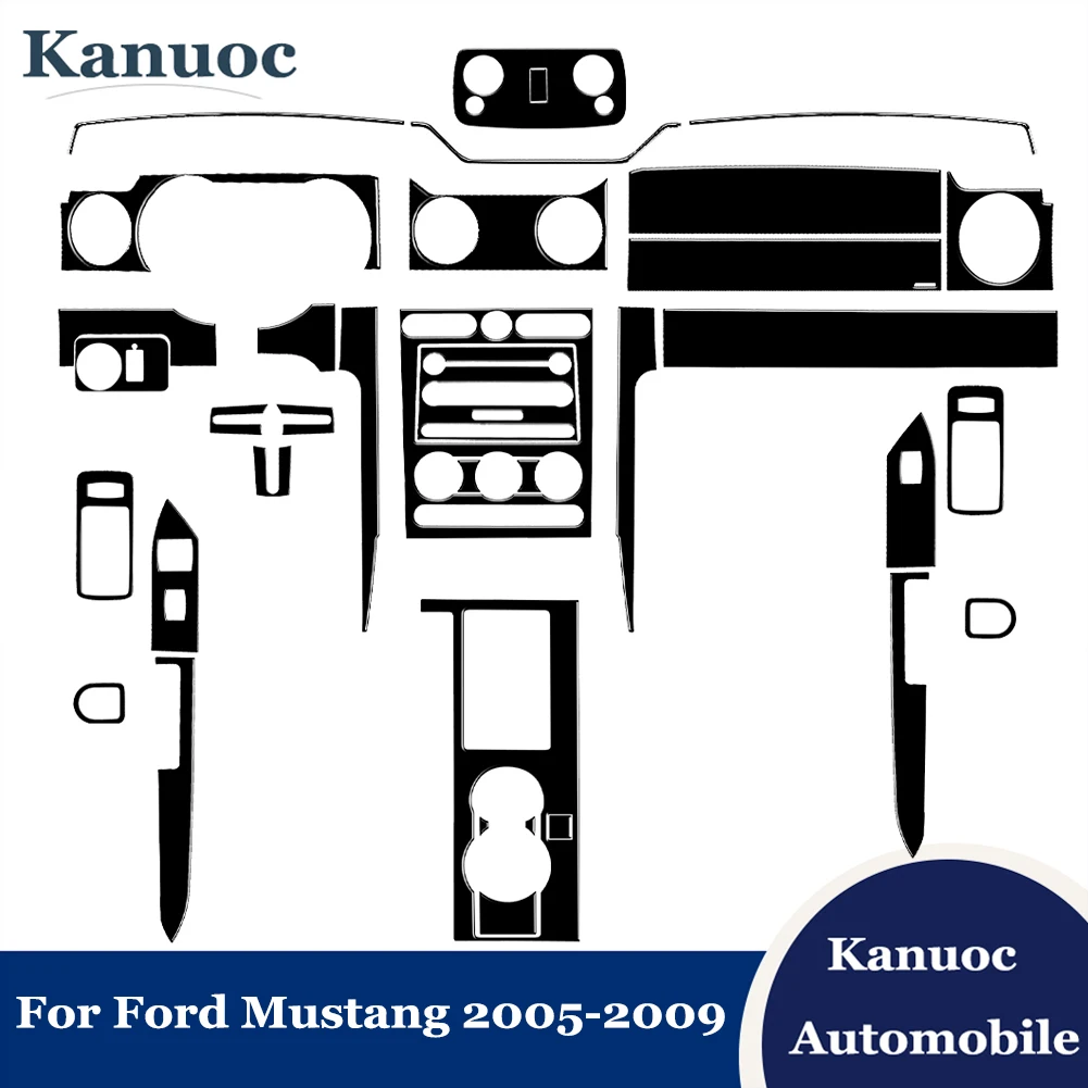 Наклейки на панель переключения передач для Ford Mustang 2005 2006 2007 2008 2009 молдинги салона
