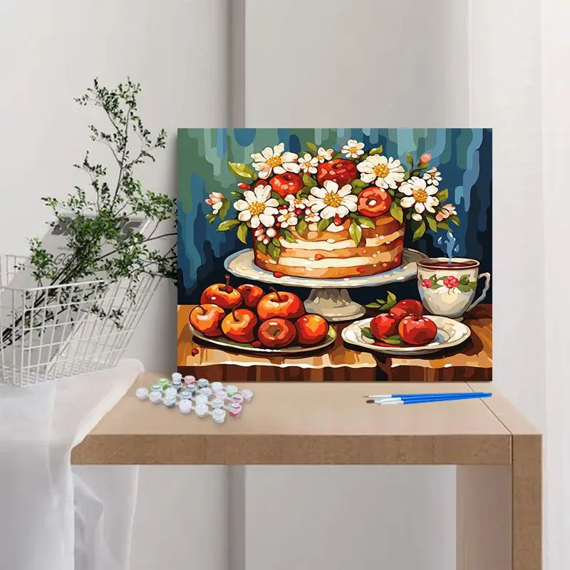 Набор для рисования по номерам на холсте фрукты