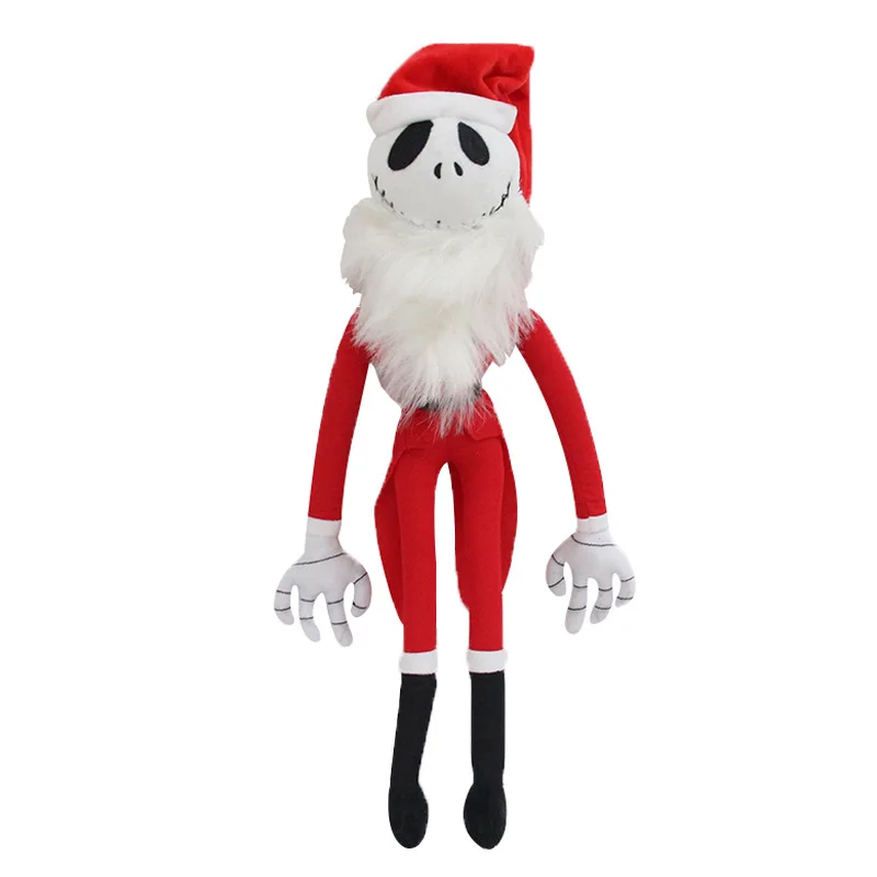 

50cm Anime The Nightmare Before Christmas Jack Skellington Santa Claus Plush Toys Soft Stuffed Dolls Kids Christmas Gifts