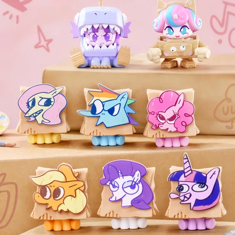 Фото KAYOU Оригинальная коллекционная мини-фигурка My Little Pony Серия 2 в маске, аниме-статуэтка 3D, сюрприз-бокс для коллекционирования №2