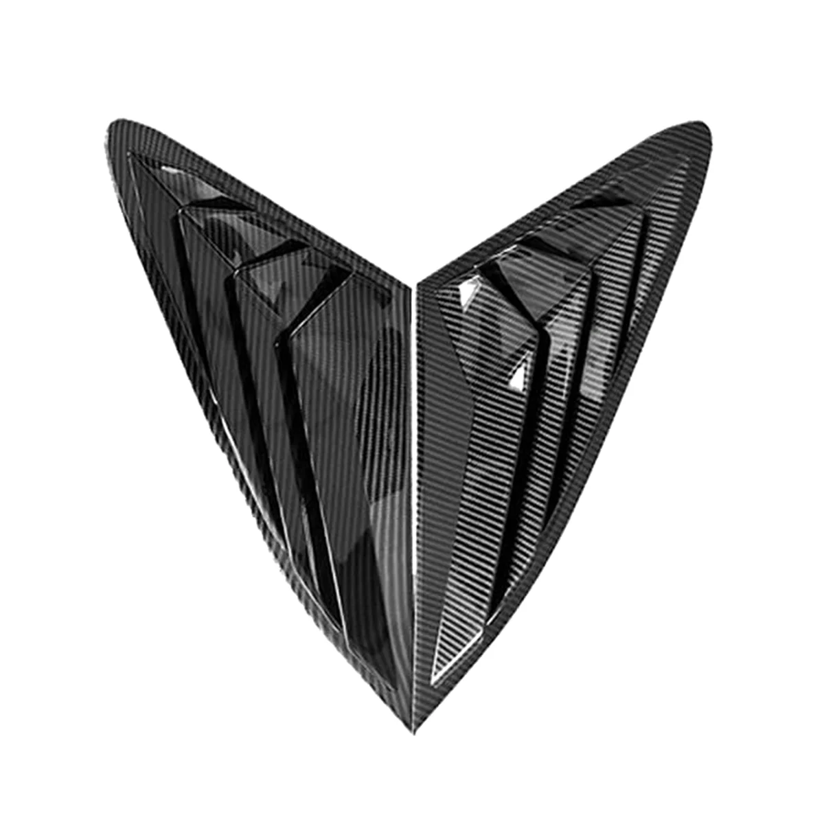 

2X Carbon Fiber Rear Side Window Quarter Louver Cover for K5 2020 2021 2022