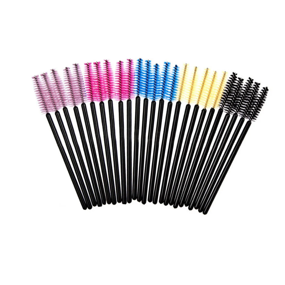 

50pcs Multicolor Mascara Wands Eyelash Eye Lash Brush Makeup Applicators Kit