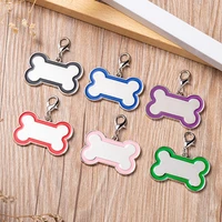 dog tag personalized customized bone pet identification plate dog name tag keychain charm name pendant keyring articles for pets
