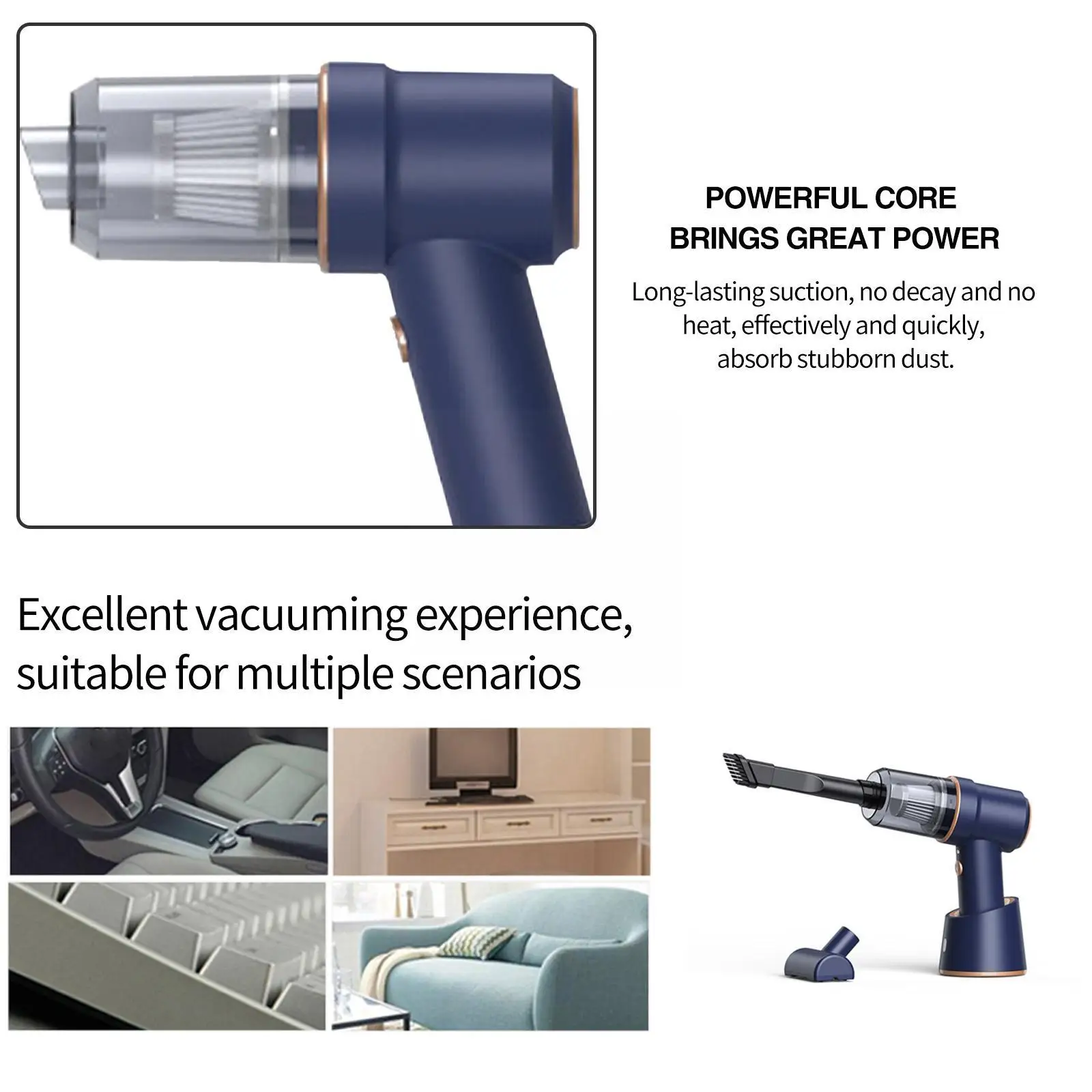 Беспроводной автомобильный пылесос 2 в 1 80000 па портативный для сухой и влажной