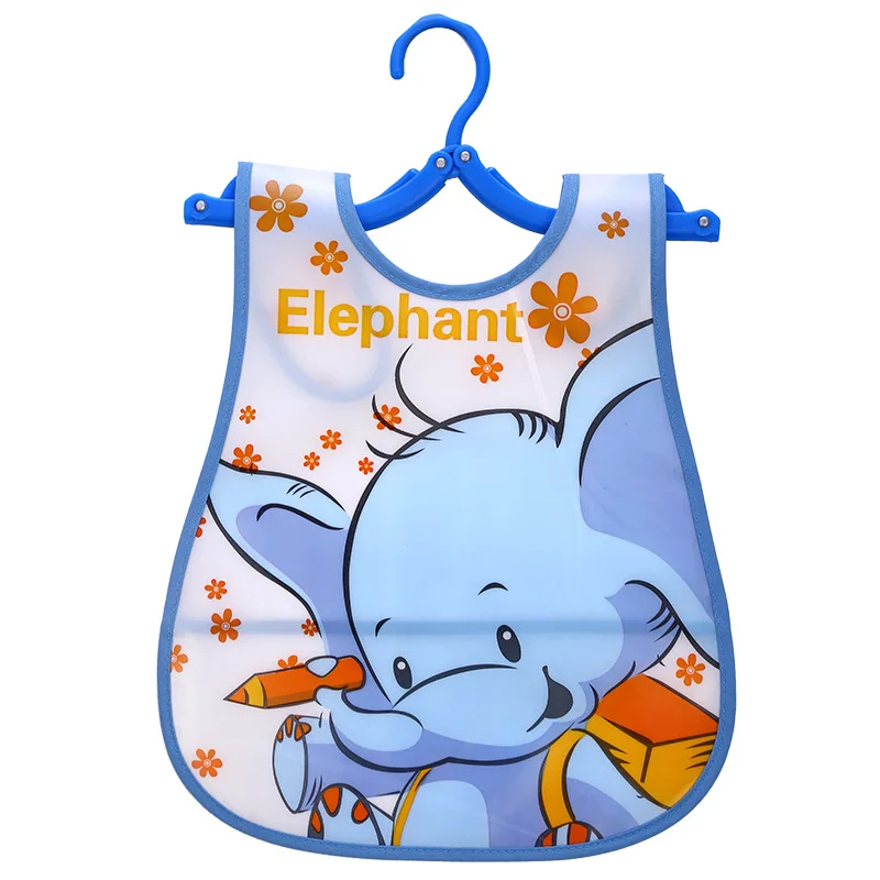 

1pc Elephant Giraffe Pattern Adjustable Baby Bib EVA Waterproof Burp Cloths for Baby Infant Boys Girls Feeding Apron Bibs