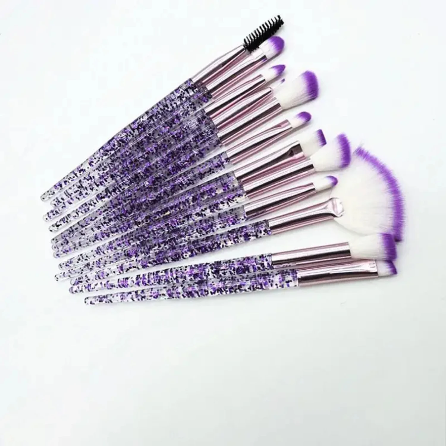 Crystal Handle Makeup Brushes Set 12pcs Professional Large Loose Face High Quality Brush Kit for Women Essenti