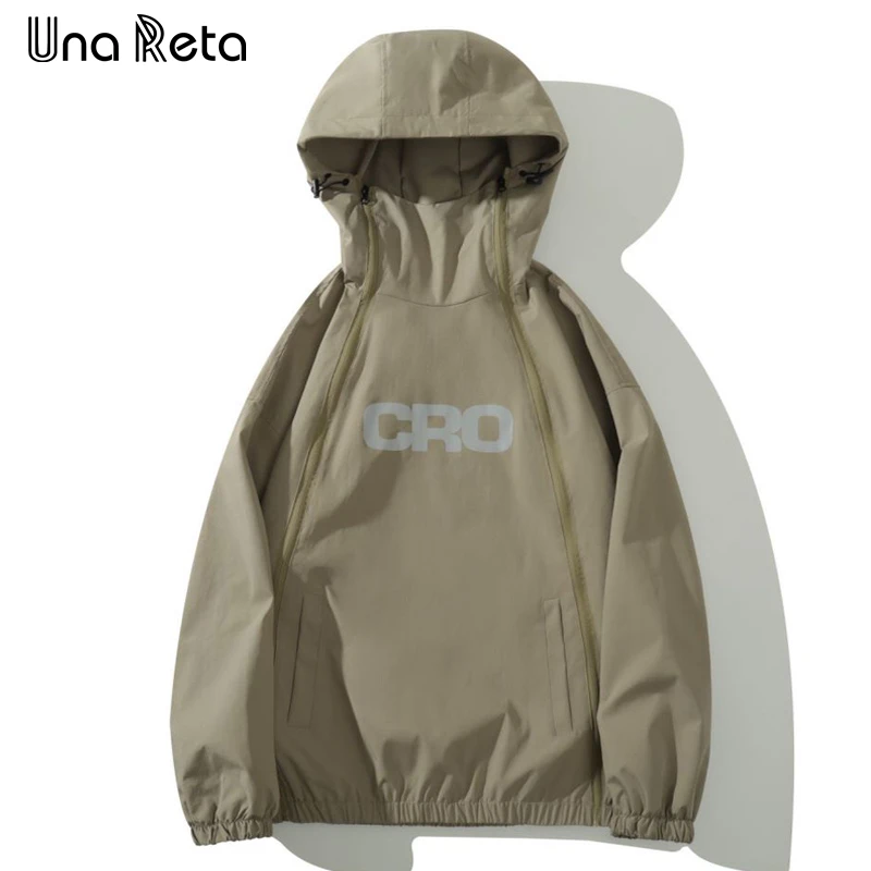 

Мужской пуловер с капюшоном Una Reta, осенняя уличная одежда в стиле хип-хоп на молнии, одежда для мужчин, Harajuku, пальто для пары