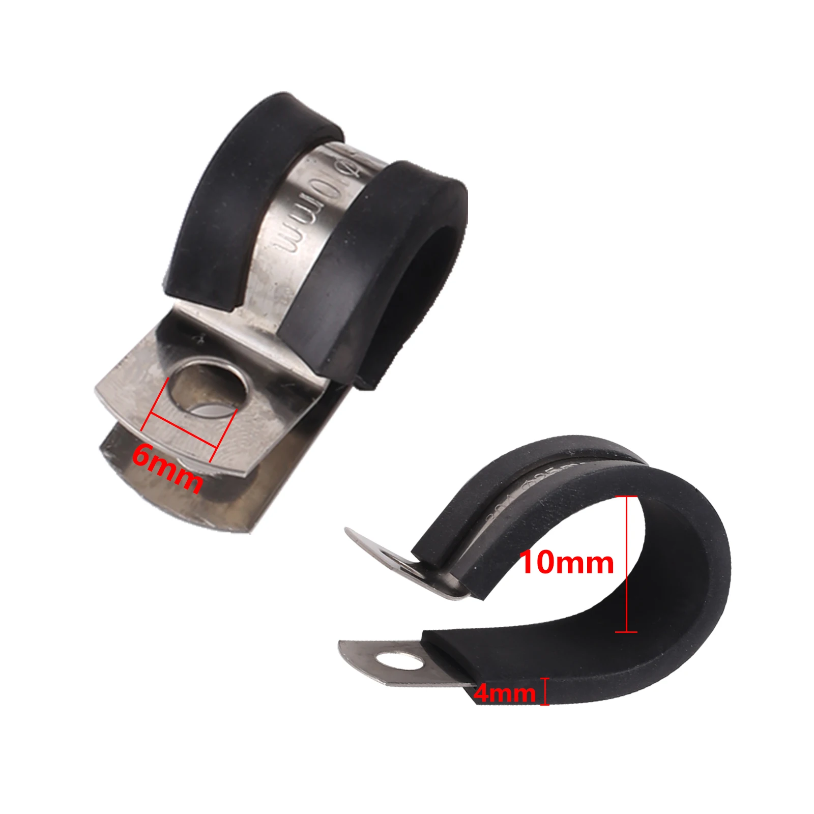 

10 шт. резиновых зажимов P, хомутов для шлангов, монтажных креплений для труб, электрических фитингов, кронштейнов для водопроводных труб