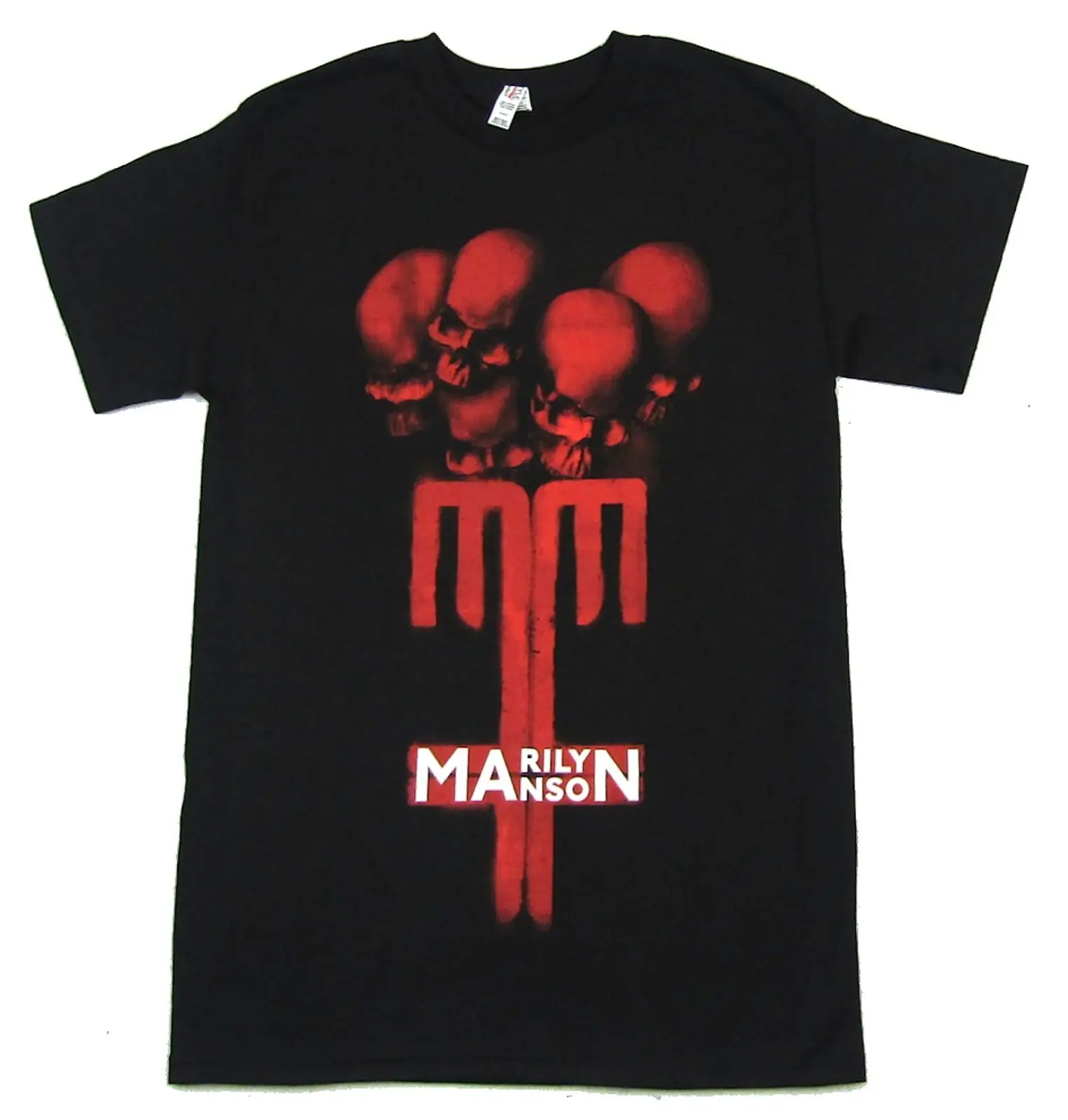 

Marilyn Manson Skull Cross MM Black T Shirt New Merch AIC