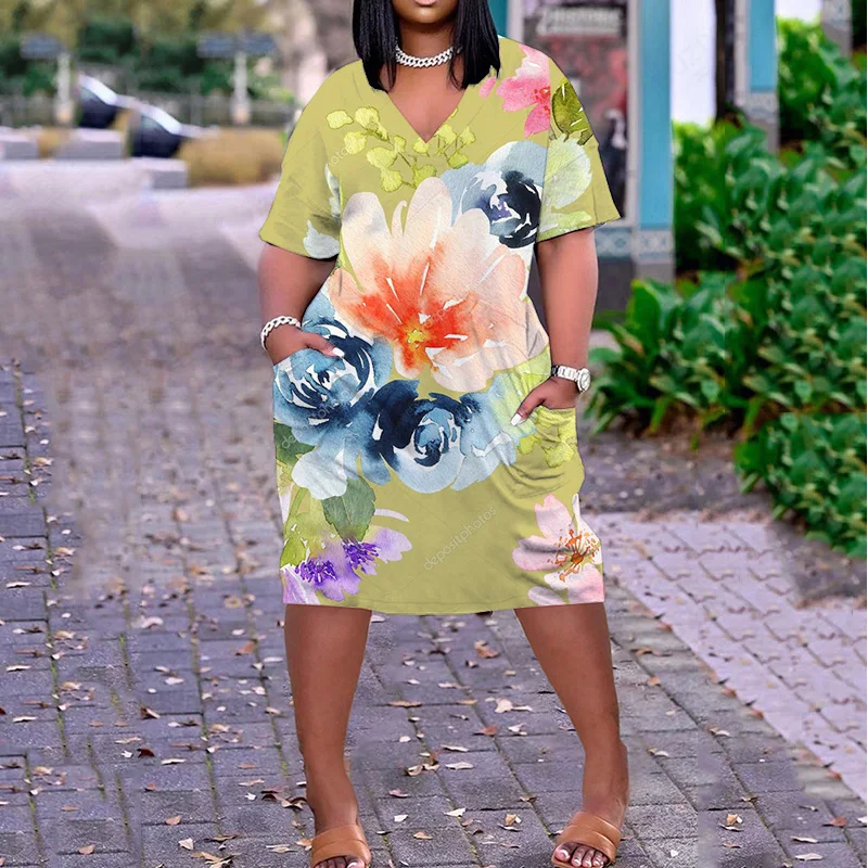 

Clothes Dresses For Women 2022 Hot-Selling Non-Iron Patterns Summer Clothes For Women Plus Size Dresses Elegant