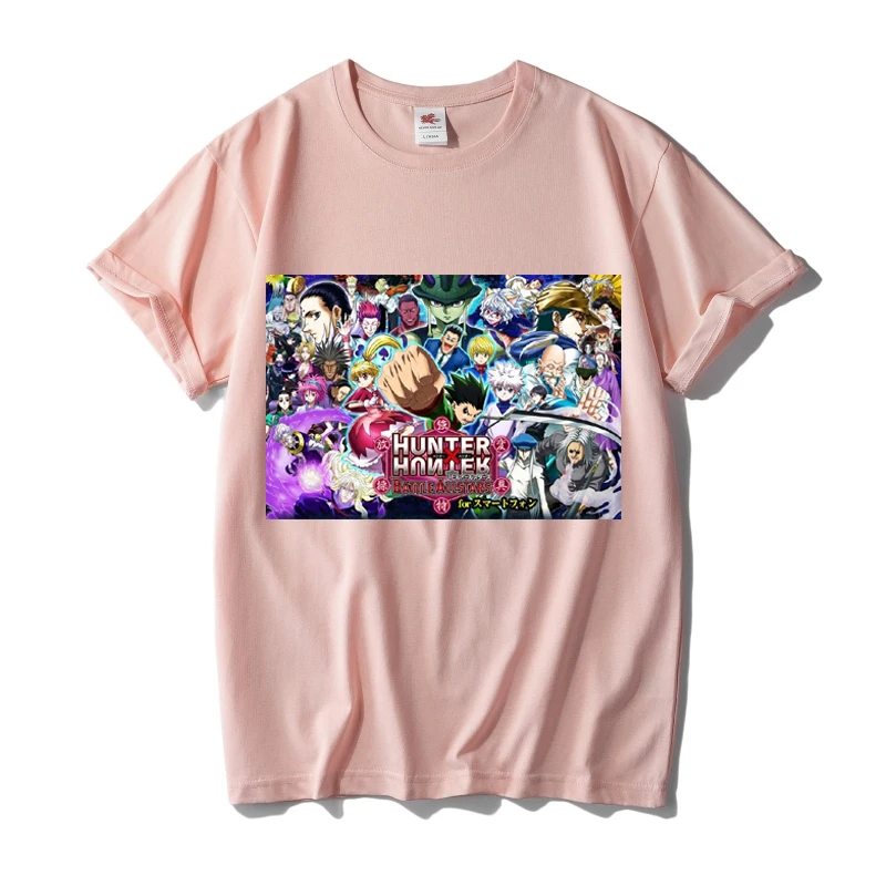 Футболка Мужская/Женская хлопковая с принтом Hunter X свободная рубашка коротким