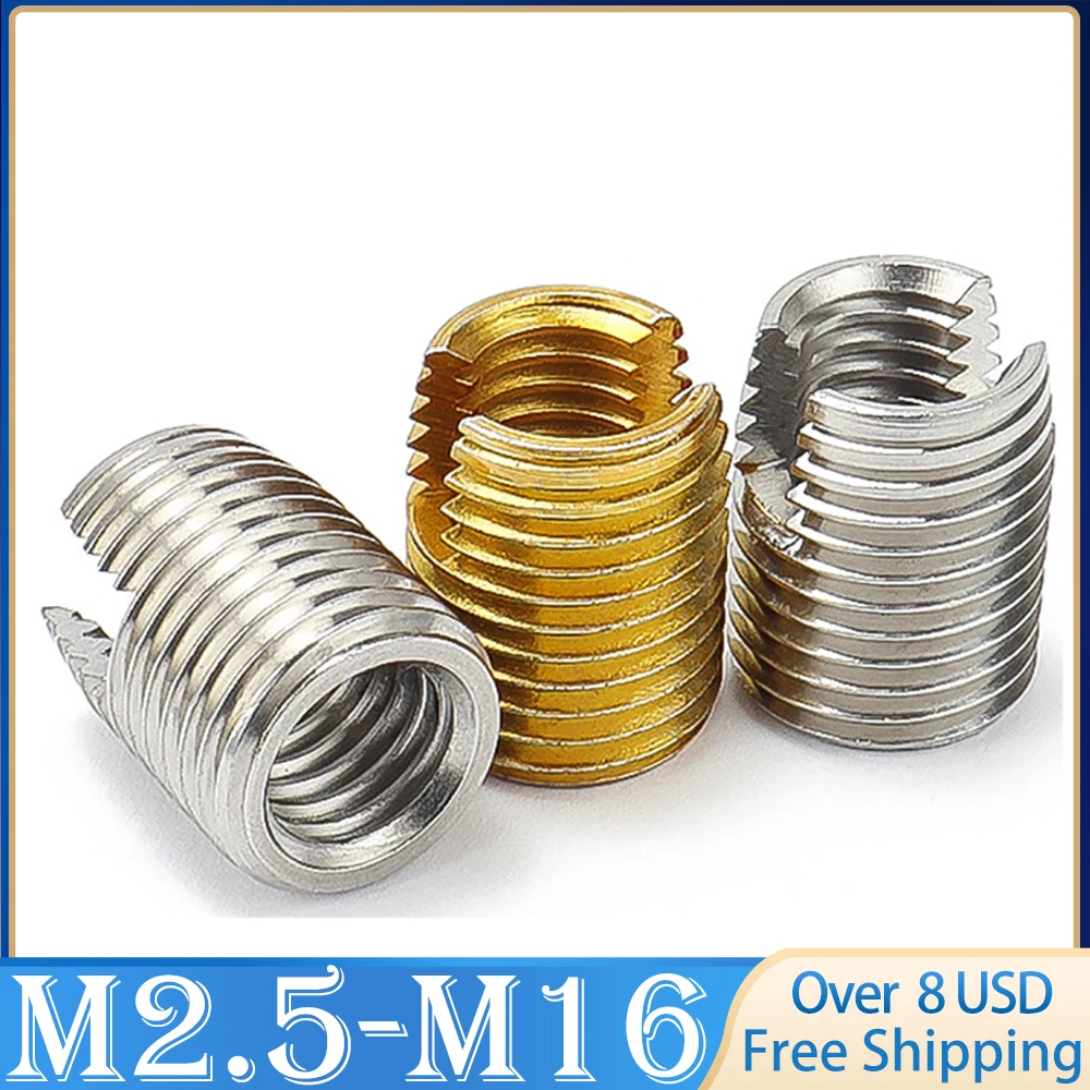 2-10 шт. саморезающие втулки для резьбы M2 M3 M4 M5 M6 M8 M10 M12 M14 |