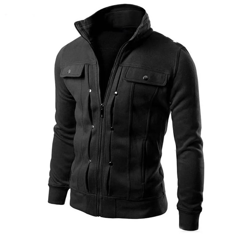 

MRMT 2022 Brand New Men's Jackets Standing Collar Man Body Repair Cardigan for Male Zip Coat Fleece Inclined Pocket Men Jacket