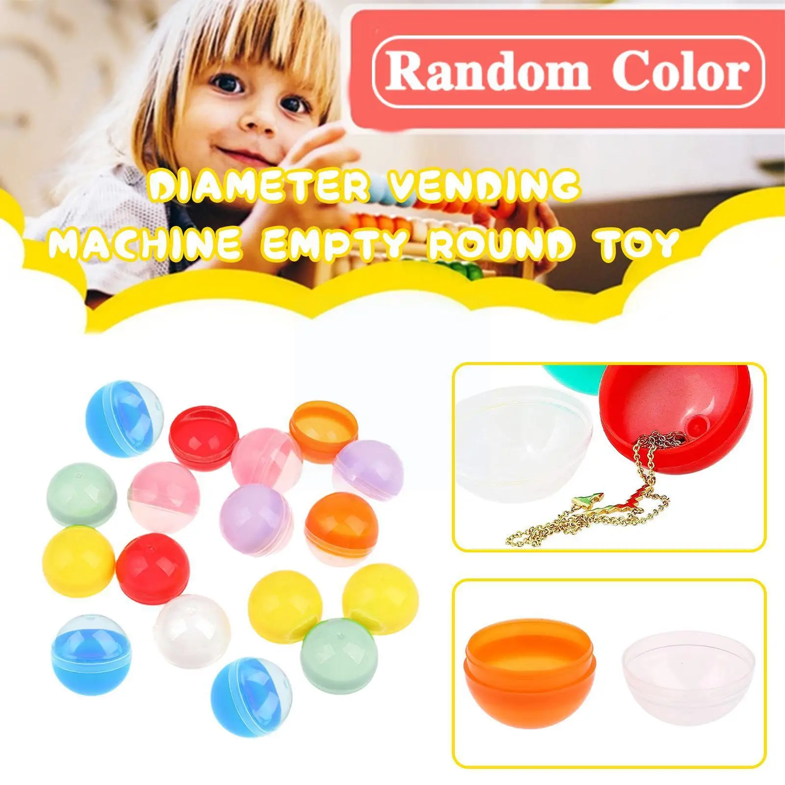 

100 Pcs Round Translucent Balls 28mm C4o5