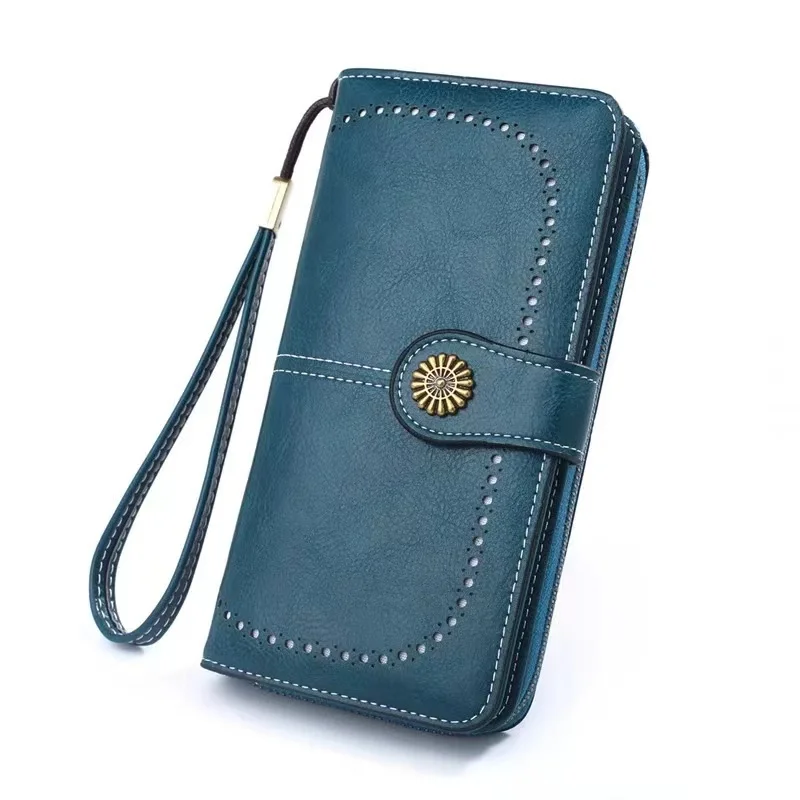 New European and American Fashion High-Quality Leather Multi-Function Large Capacity Zipper Men's And Women's Universal Wallet