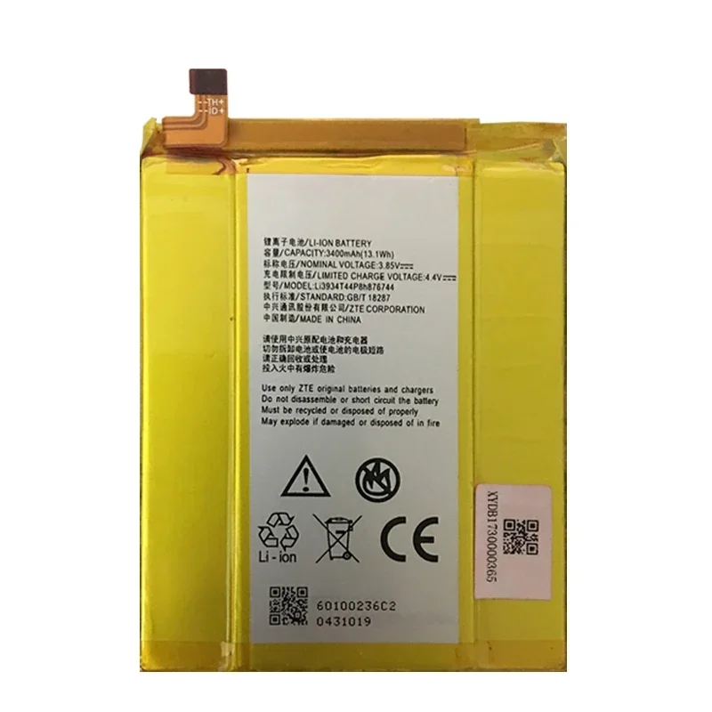 Оригинальный сменный аккумулятор 3400 мАч Li3934T44P8h876744 для ZTE Grand X Z988 Max2 zmax Pro Z981 +