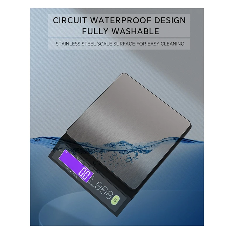 Электронные кухонные весы из нержавеющей стали 10 кг/0 1 г