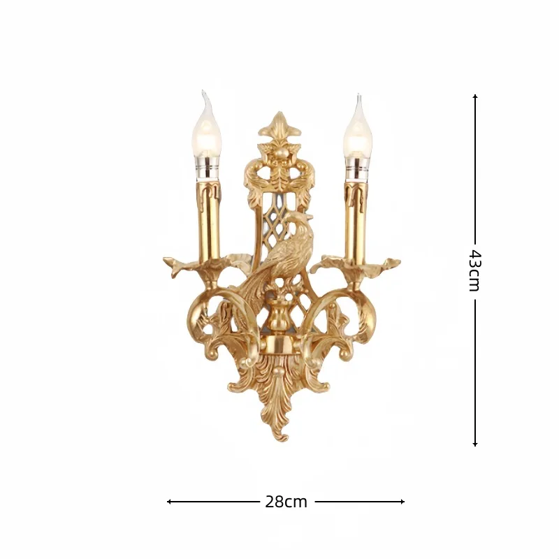 

Винтажные настенные светильники-канделябры из латуни