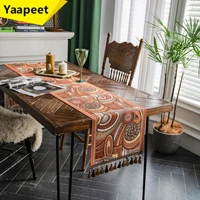 european jacquard table runner tropical animals and plants flowers tablecloth holiday decoration wedding party decor