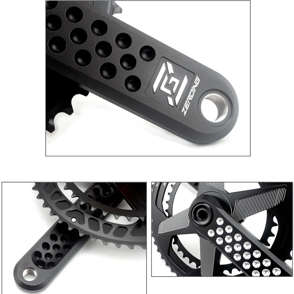 ZEROING шатун для дорожного велосипеда 165 мм/170 мм/175 мм 50-34T/52-36/53-39/T двойная звездочка