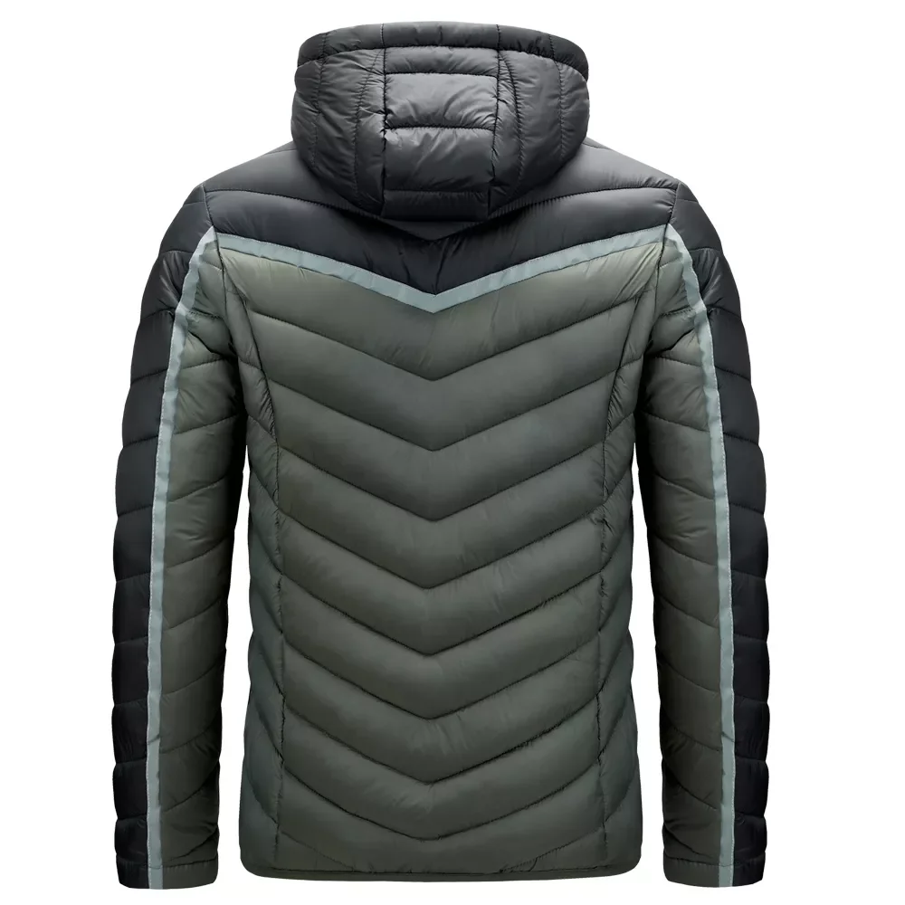 

2023New Winter New Thick Warm Waterproof Parkas Men Autumn Fashion Patchwork Hooded Coat Men Brand Outwear Casual Parkas Jacket