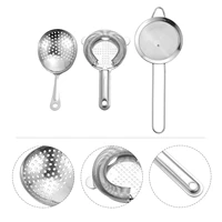 strainer bar cocktail fine set stainless steel mesh tools drink bartender drinks coffee grounds mixer kit cocktails tea tool